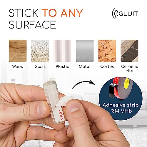 GLUIT Adhesive Desktop Cable Organizer Versatile Cord Holders Wire Clips and Cable Holder Cord Organizer for Desk Table Accessories Office Spaces, 5 Pack