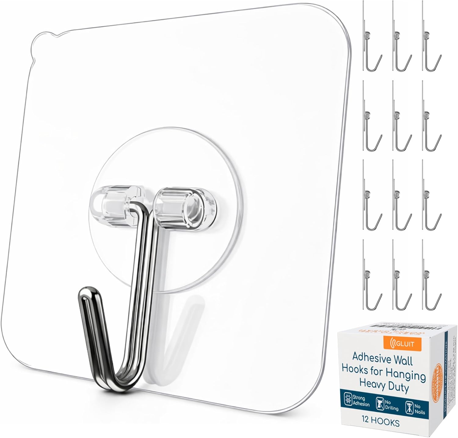 GLUIT Adhesive Wall Hooks for Hanging Heavy Duty 22 lbs Hooks for Wall – GLUIT Store