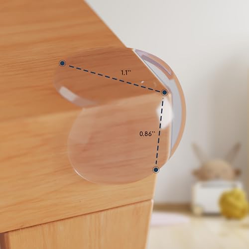 GLUIT Corner Protector Baby – Table Edge Protectors and Safety Covers for Kids, Clear Child Proof Corner Guards for Furniture, Cabinets, Coffee Tables, and Sharp Corners