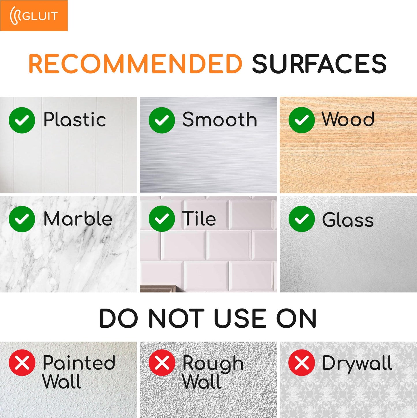 GLUIT Adhesive Wall Hooks for Hanging Heavy Duty 22 lbs Hooks for Walls No Drill, Towel Sticky Clear Hook, Waterproof, Home, Bathroom, Kitchen, Office, and Outdoor 12 Pack